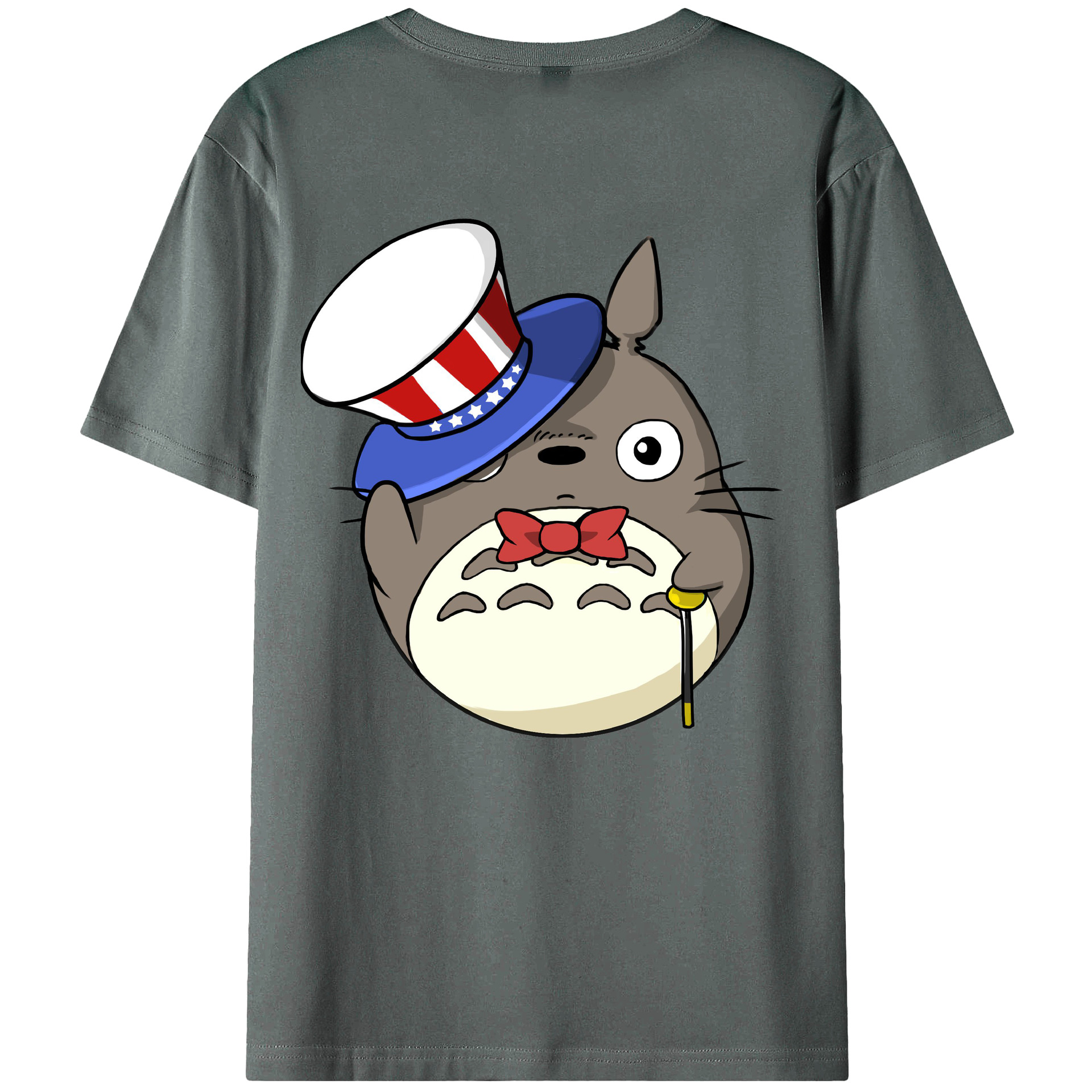 （画像用） となりのトトロ 草壁メイ 草壁サツキ My Neighbor Totoro Satsuki Kusakabe Mei Kusakabe 綿100％ メンズ半袖Tシャツ（バックプリント） 通気性